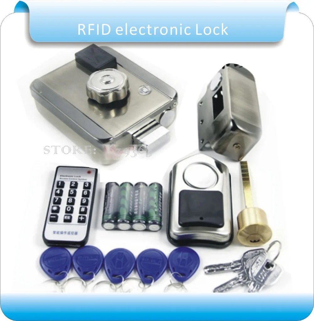 DIY сухая батарея RFID наружный дверной замок s умный электронный беспроводной дверной замок с 1 пультом дистанционного управления