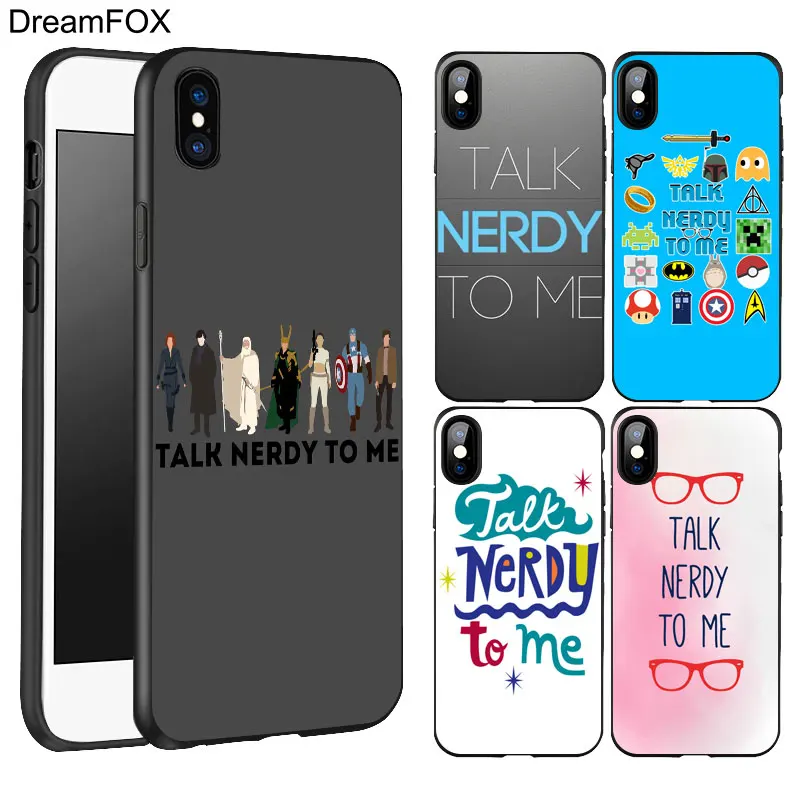 DREAMFOX K221 talk nerdy to me черный мягкий силиконовый чехол из ТПУ для Apple iPhone 11 Pro XR XS Max X 8 7 6
