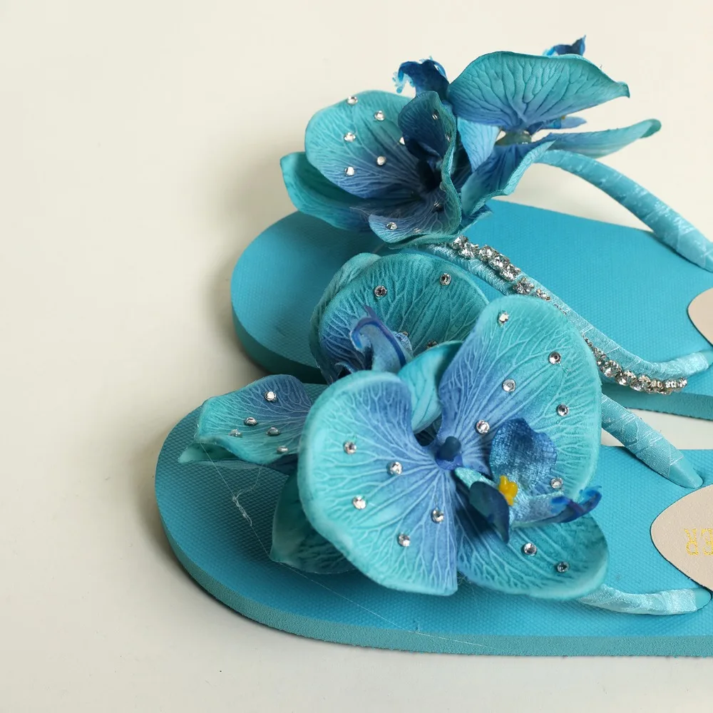 HAHAFLOWER/босоножки на танкетке со стразами женская летняя обувь Вьетнамки в