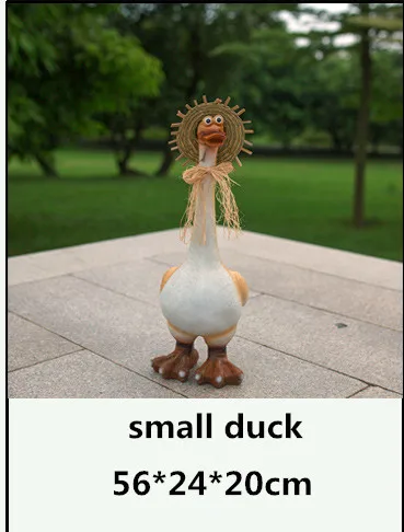 Смола декоративная утка для сада животных садоводства - Цвет: Small duck