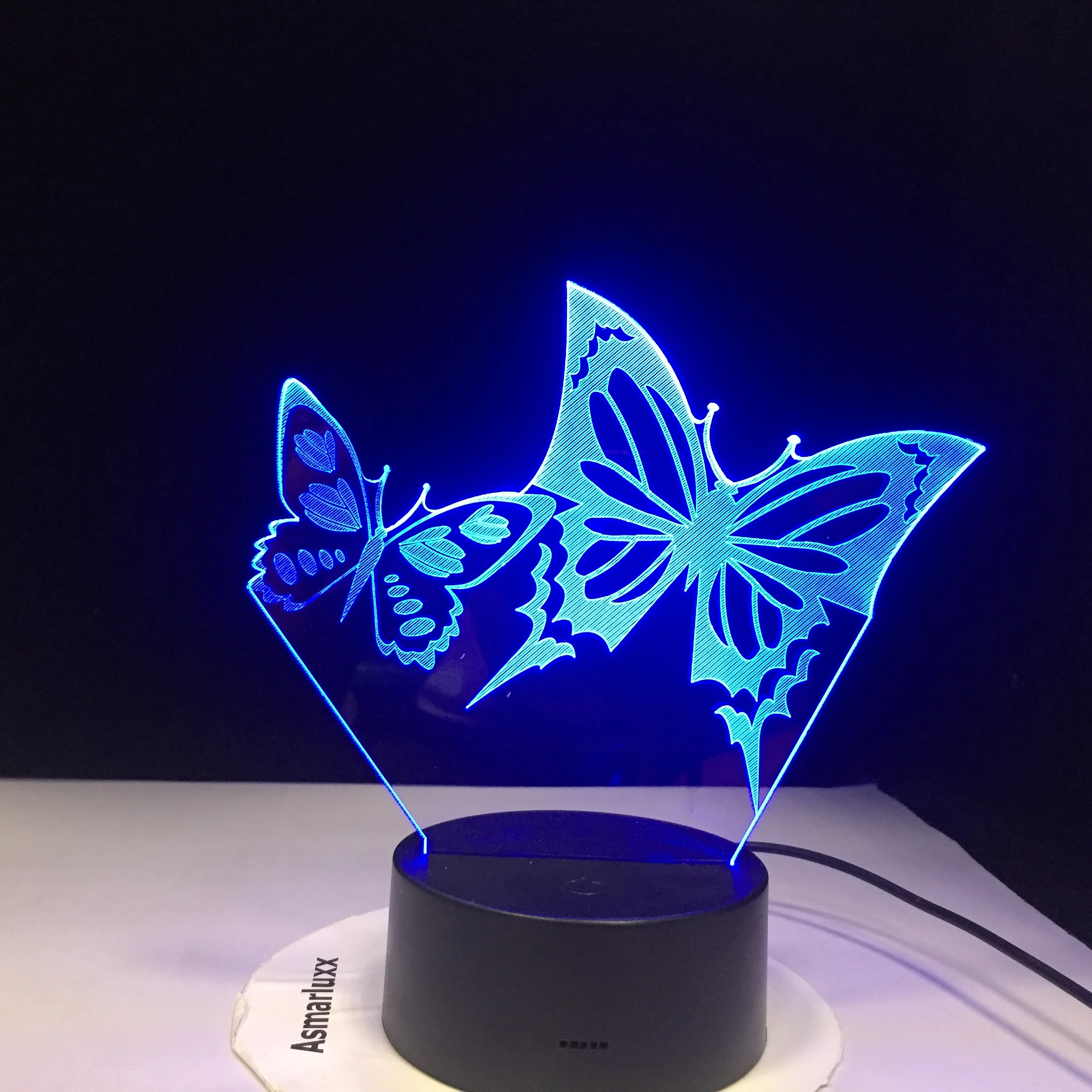 Акриловая панель серии &quotБабочки&quot 3D светодиодный ночсветильник иллюзия