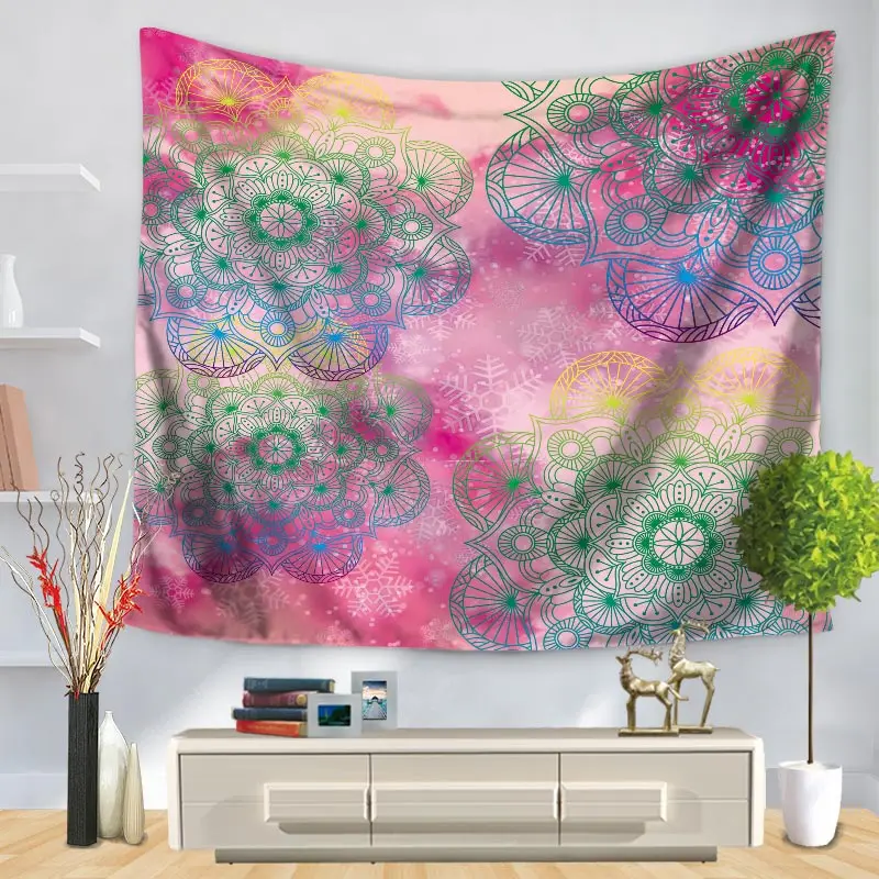 

Home Decorative Wall Hanging Carpet Tapestry Rectangle Bedspread New Color Mandala Flower Geometric Pattern GT1254