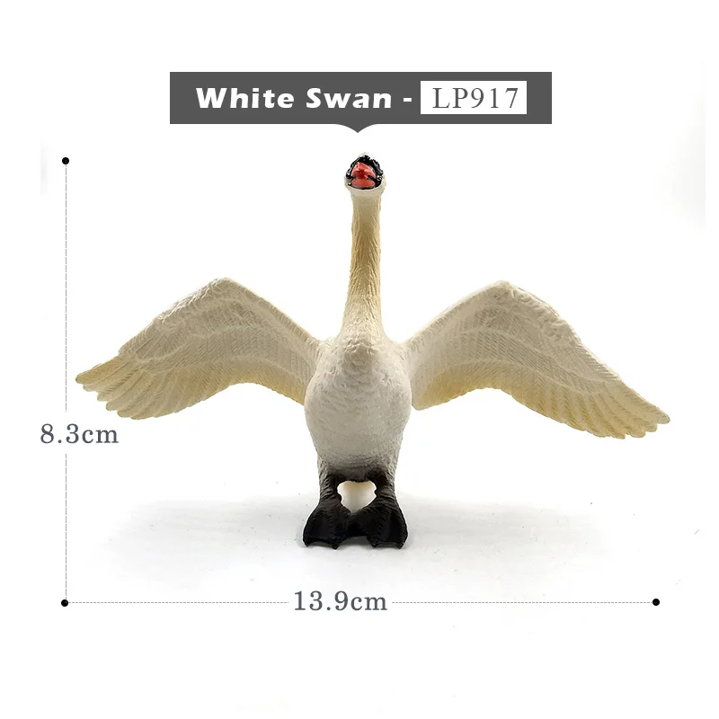 White Swan Маленький ягненок Лебедь Петух Курица животное модель Петух Курица фигурки овец домашний декор миниатюрное украшение для сада в виде Феи аксессуары - Цвет: White Swan