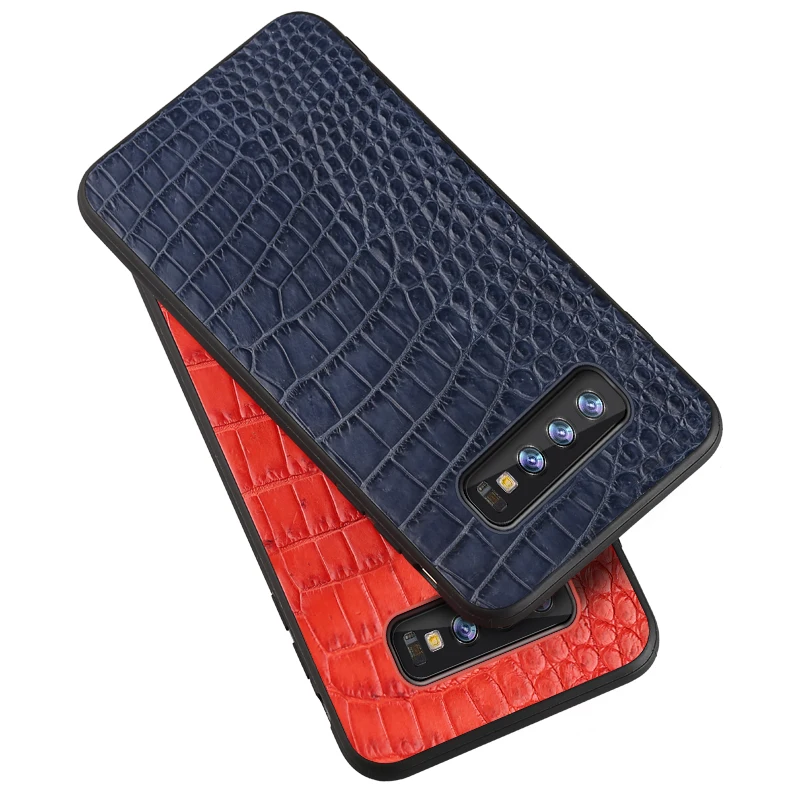 Luxury Genuine Leather case For Samsung Galaxy s10 9 8 7 6 plus Shockproof Crocodile funda back cover Note a50 |