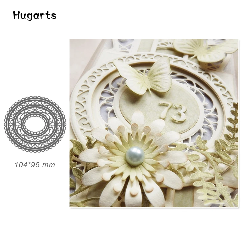 Изящные металлические Вырубные штампы овальная рамка крафтовые для