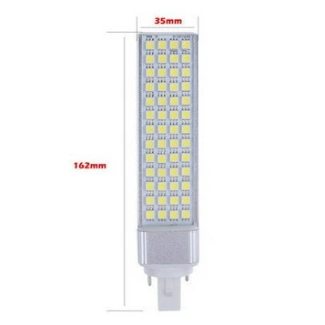Оптовая продажа-4 шт./лот 1000 люмен 52 светодиода E27 G24 LED Corn 5050 SMD 12W Horizon Down Light Bulb Lighting 85 ~ 265V