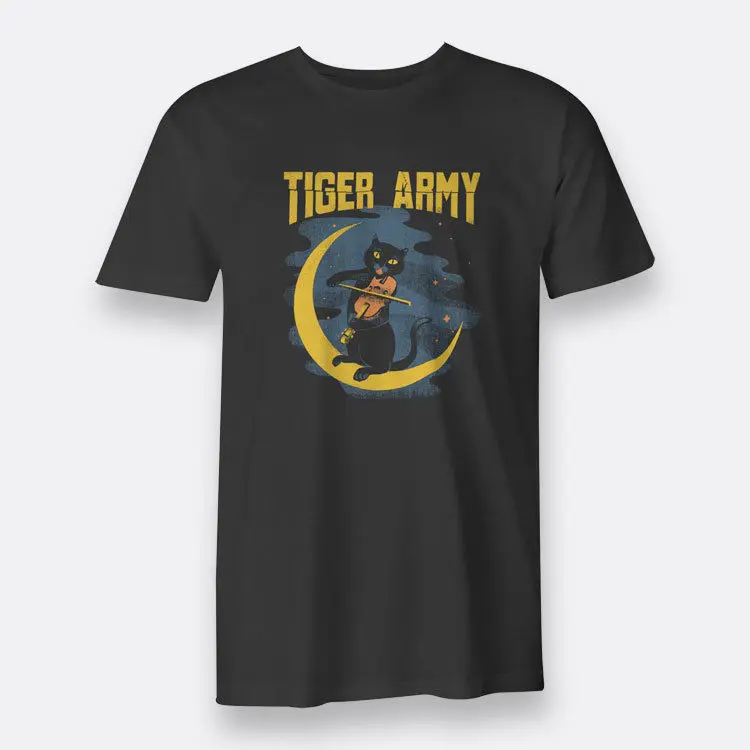 Tiger Army музыка из регионов за черная футболка Для мужчин Забавные футболки