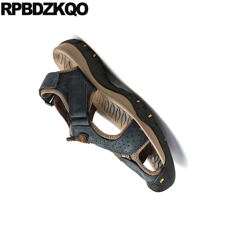 Сандалии мужские водонепроницаемые мягкая обувь на плоской подошве с закрытым