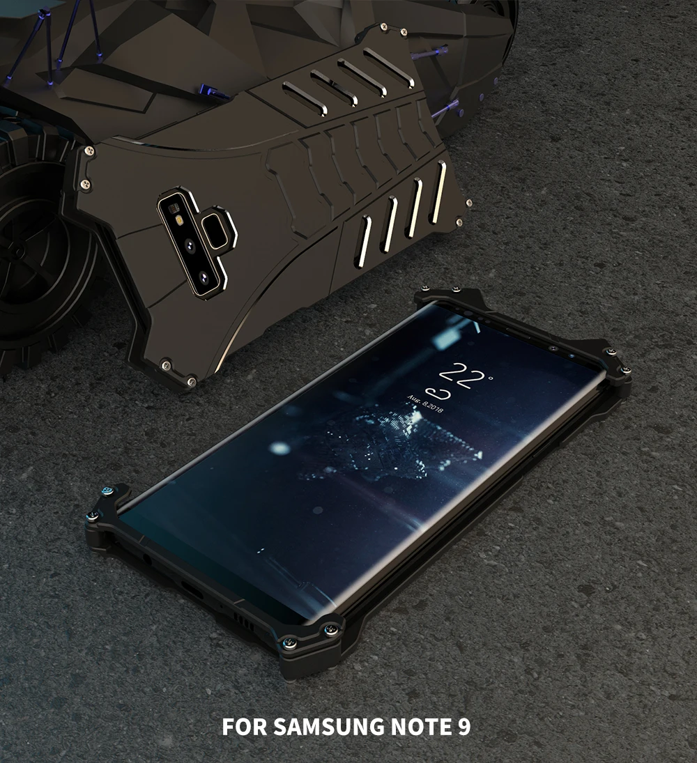 Для samsung Galaxy Note9 чехол алюминиевый металлический для samsung Galaxy Note 9 роскошный чехол Защитный чехол для телефона сверхпрочный