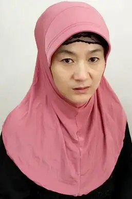 Зазор круговой сплошной цвет простой один кусок хиджаб мусульманский |