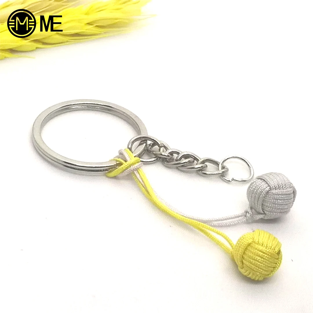 MIVE 2019 New Handmade Monkey Fist Keychain Rope Charm Hanger Pendant Key Chain Car Keys Personality Fashion Jewelry accessories | Украшения