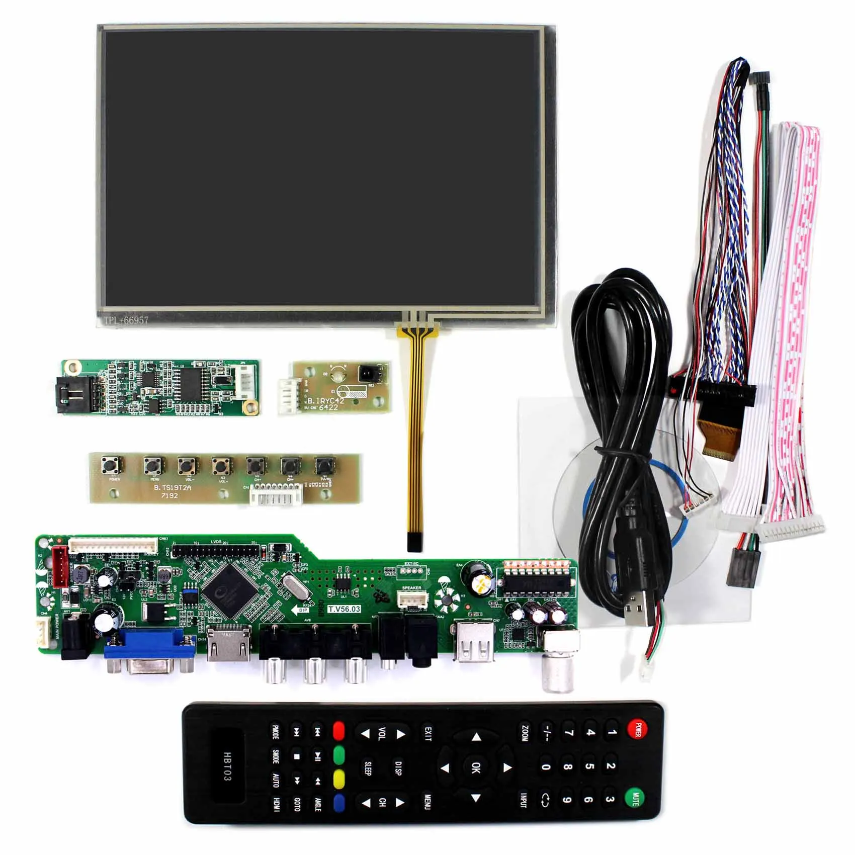 TV + HD MI VGA AV USB плата драйвера аудиодисплея 7 &quotN070ICG-LD1 1280x800 сенсорный экран |