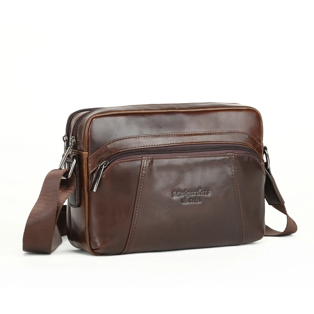 Мужская сумка мессенджер MEIGARDASS винтажная Дорожная из натуральной воловьей кожи
