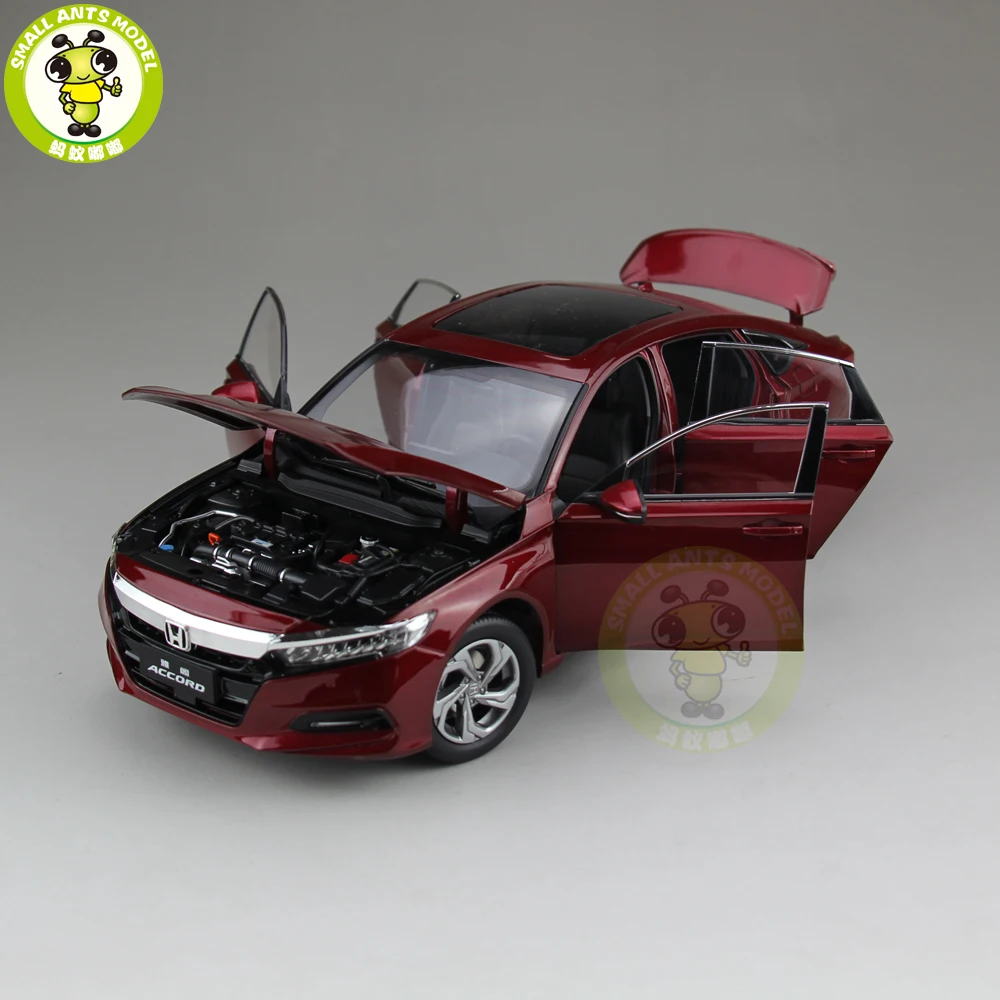 1/18 Accord 10th седан литая под давлением Металлическая Модель автомобиля игрушки мальчик девочка Коллекция подарков на день рождения хобби красный