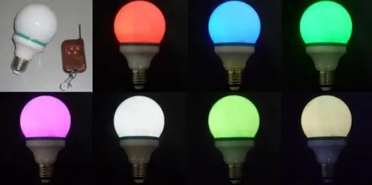 Бесплатная доставка! Изменение цвета лампочка дистанционного управления семь