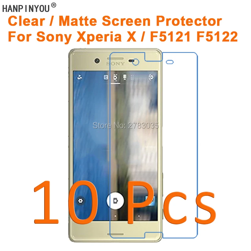 10 шт./партия для sony Xperia X/Dual F5121 F5122 HD Прозрачная/Антибликовая матовая защитная пленка для экрана(не закаленное стекло