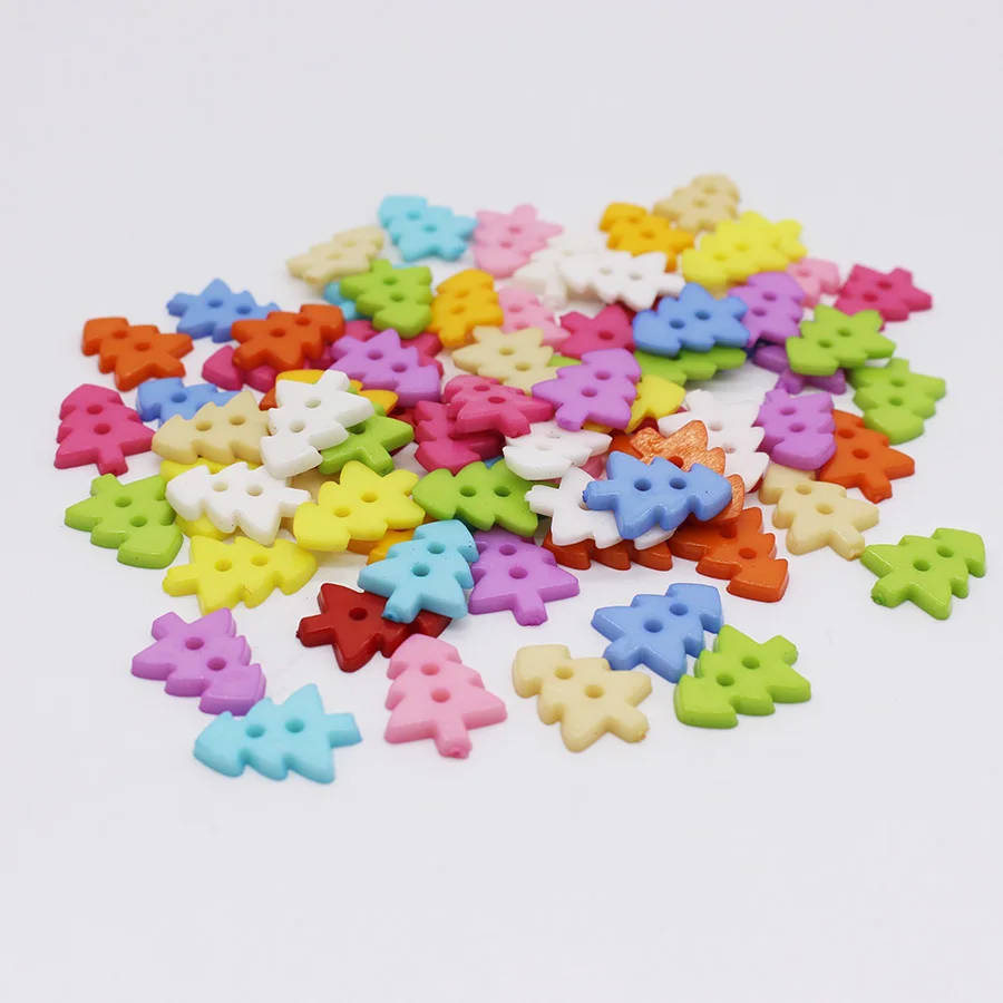 Рождественская елка акриловые пуговицы для скрапбукинга 2 отверстия