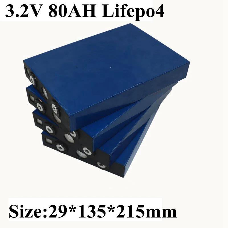 Высококачественный Аккумулятор Lifepo4 3 2 В 80 Ач шт. для аккумуляторной батареи 12