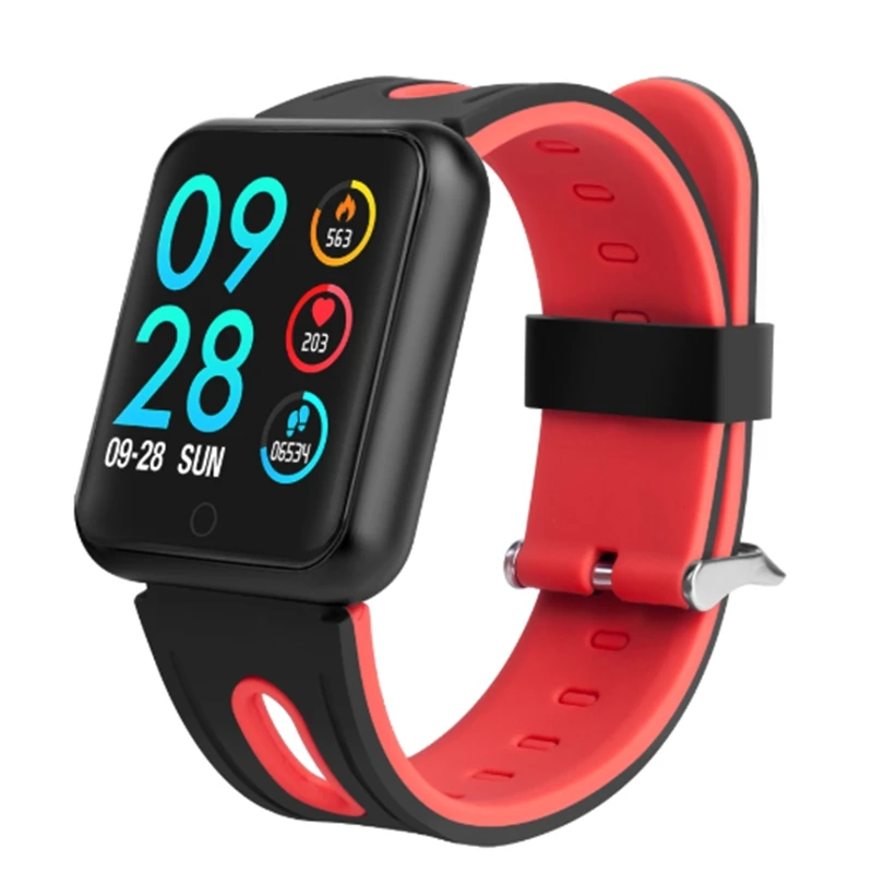 Red P68 Smart Watch Sport трекер Браслет монитор сердечного ритма IP68 Водонепроницаемый Smart Для женщин часы детские часы для IOS и Android VS IWO 8 - Цвет: Red