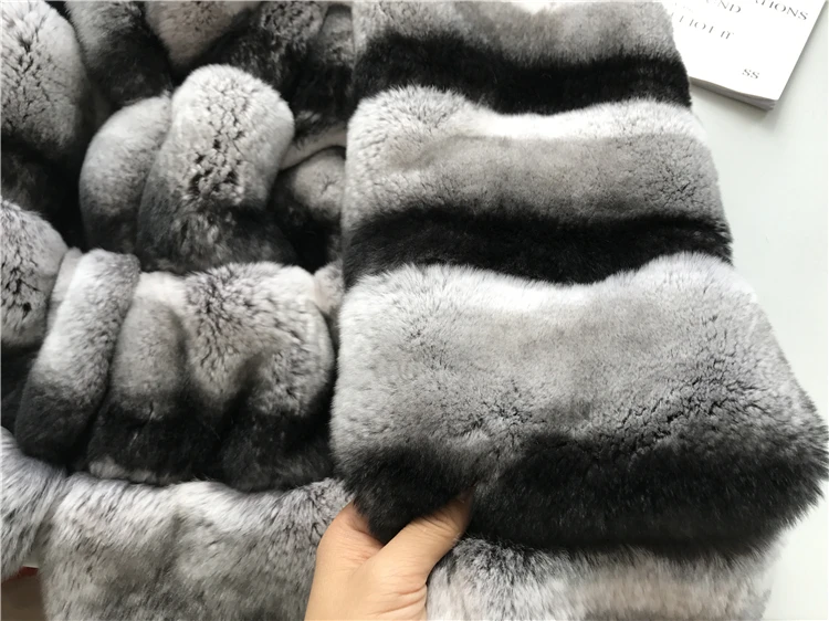 Зимняя куртка женская Повседневная пальто из натурального меха кролика рекс Верхняя одежда Повседневная Уличная брендовая Роскошная с отложным воротником