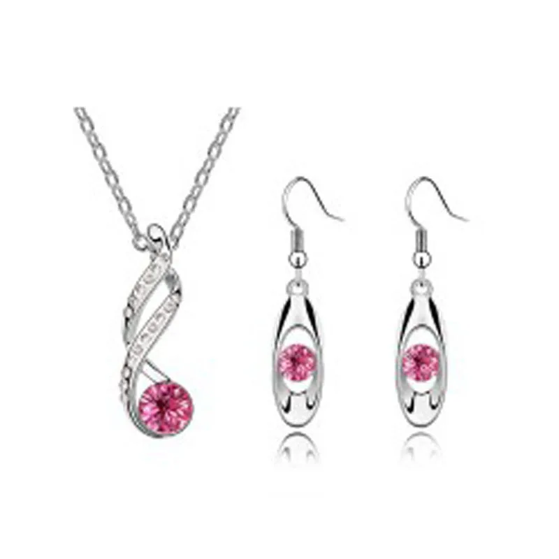 Оптовая продажа ювелирных изделий с серебряным покрытием австрийский кристалл