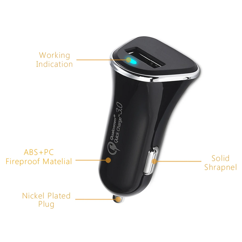 HOTNOW QC3.0/быстрая зарядка 3 0 36 Вт Переходник USB для зарядки в машине поддержка 12 В/1.5A 9