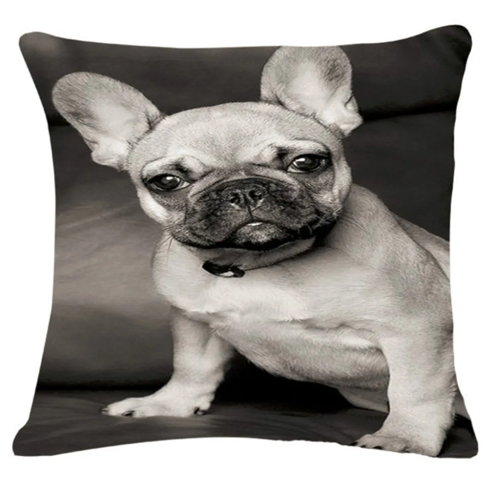 Наволочка с животными французский Бульдог мопс собачья наволочка 43x43 см/17x17 ''