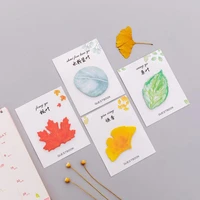 1pc kawaii memo pad cute little fresh leaf sticky notes notepad simulation notes office for school supplies stationery korean
