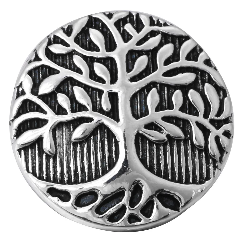 

10pcs/lot New Snap Jewelry For Women Tree of Life Metal 18mm Snap Buttons Fit Ginger 18mm 20mm Snap Bracelet Bangles
