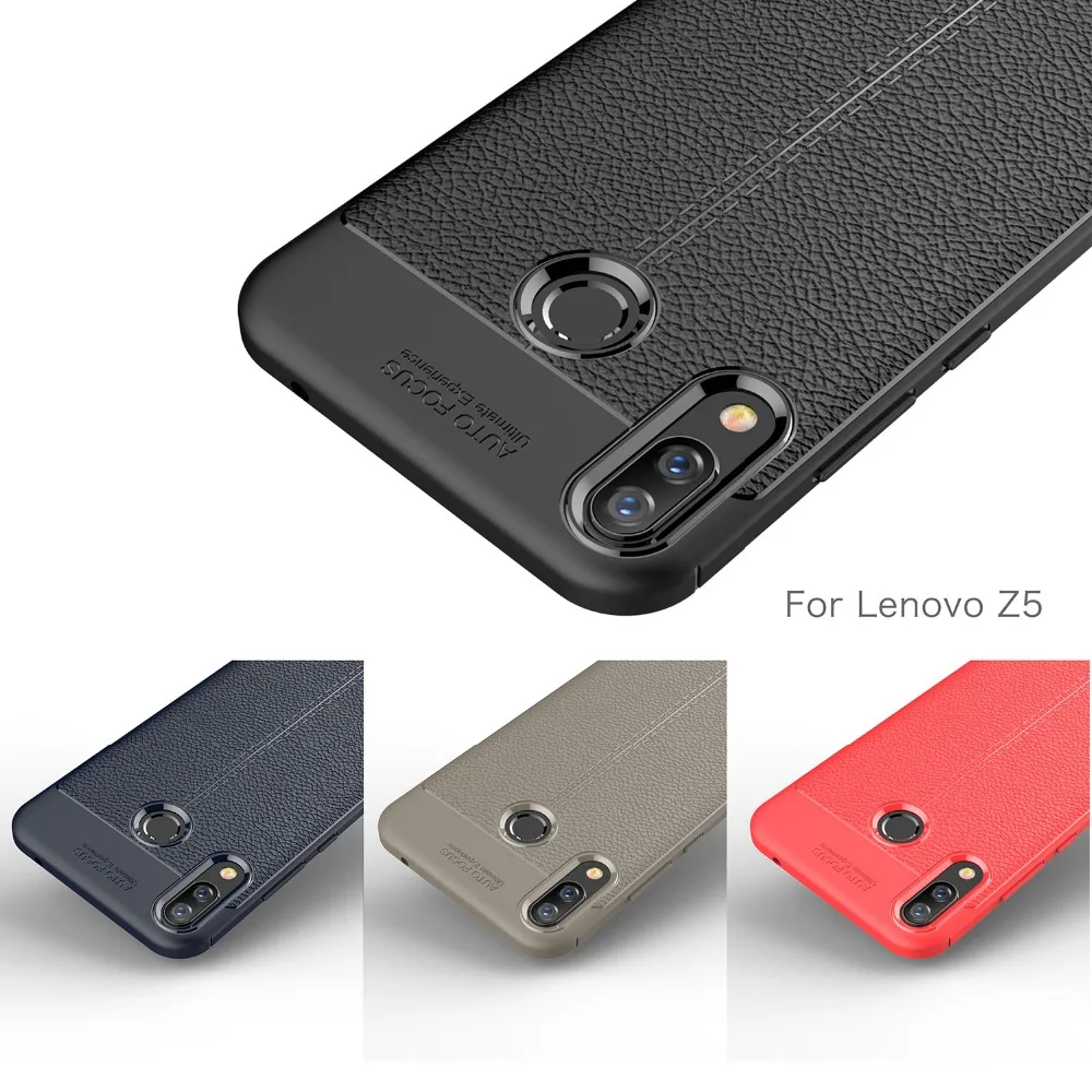 Текстурированный чехол личи 6 2 для Lenovo Z5 K8 Note Dual Xt1902 Задняя панель телефона |