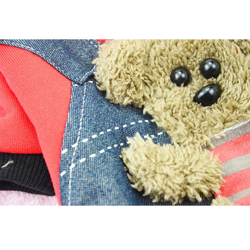 Женская теплая зимняя одежда для собак толстая куртка мультяшная Толстовка