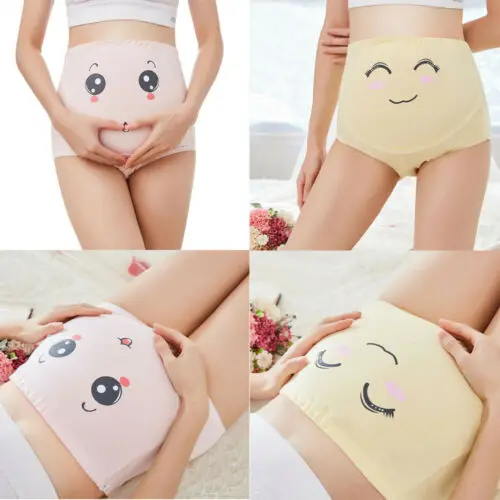 2019 Female Cartoon Pregnancy Maternity Panties Adjustable Pregnant Soft High-waist Briefs Women's Underwear |
