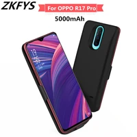 zkfys 6500mah backup power bank charger cover for oppo r17 pro battery case external charging case portable powerbank cover case