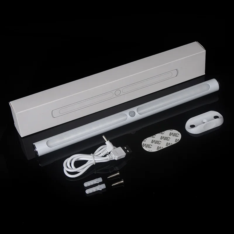 PIR cabinet light 20leds USB charging touch switch white light portable night light for wardrobe kitchen emergency lighting