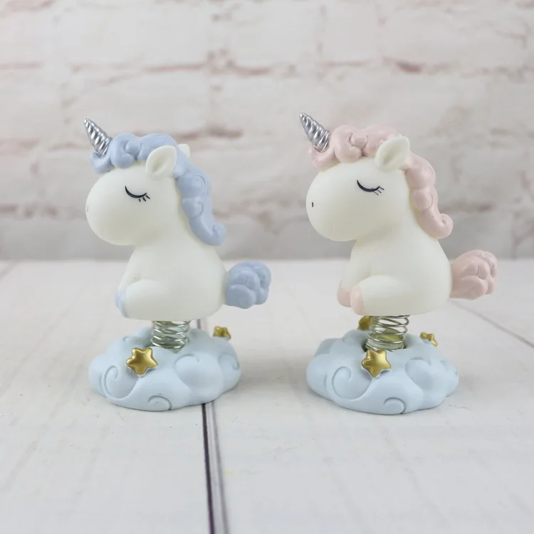 1PC Cartoon Enamel Unicorn Vehicle Ornaments Baking Cake for Children's Gifts MO 010 | Дом и сад