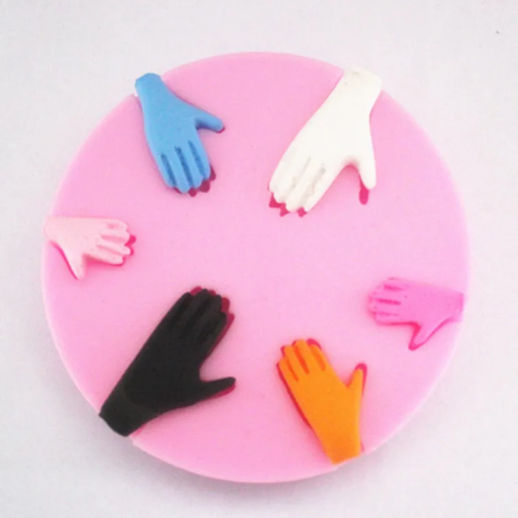 

Новое поступление, 3d силиконовая форма для торта в форме руки, инструменты для украшения торта, мыло, формы для свечей FM068