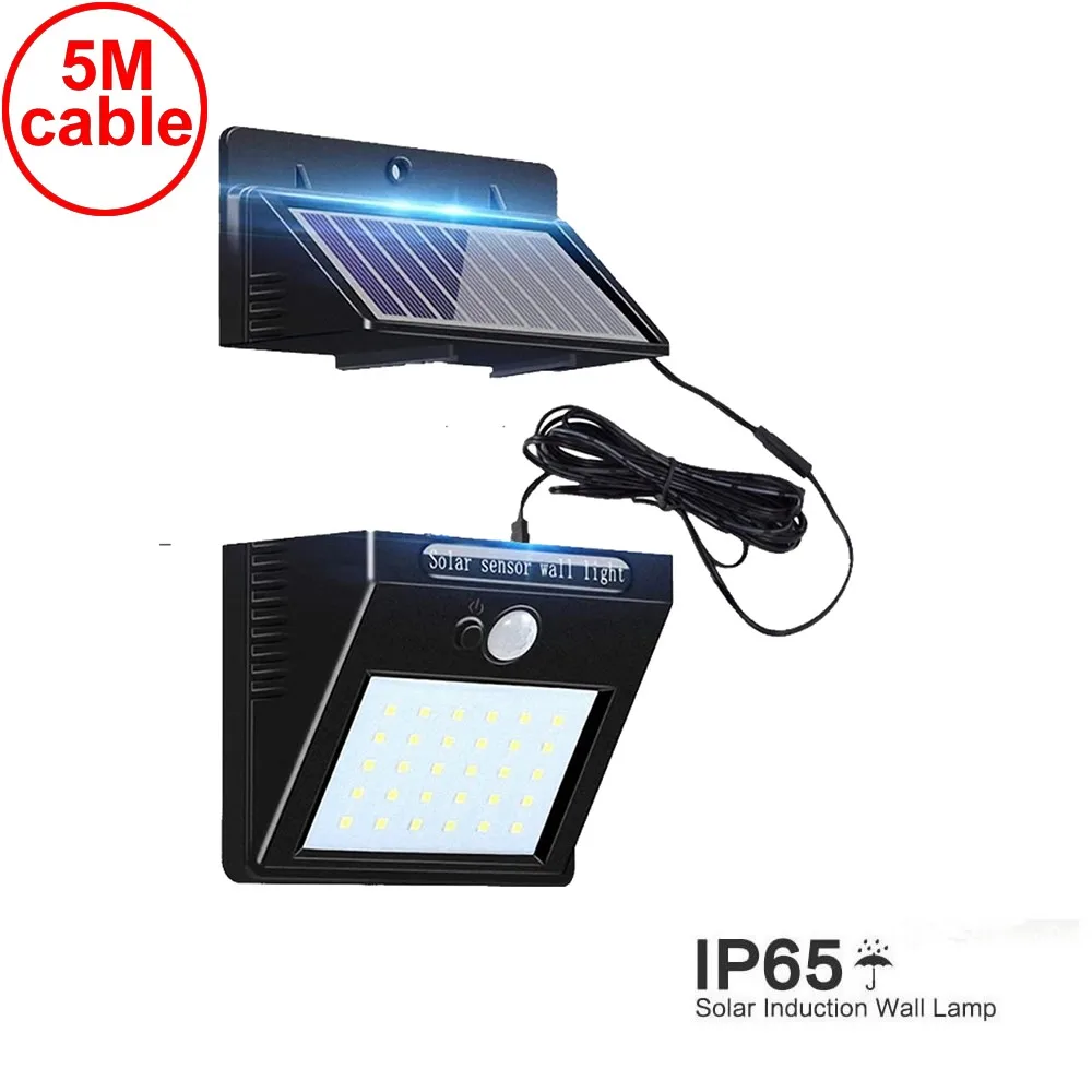 30 светодиодов солнечный свет разделенная панель светодиодная лампа