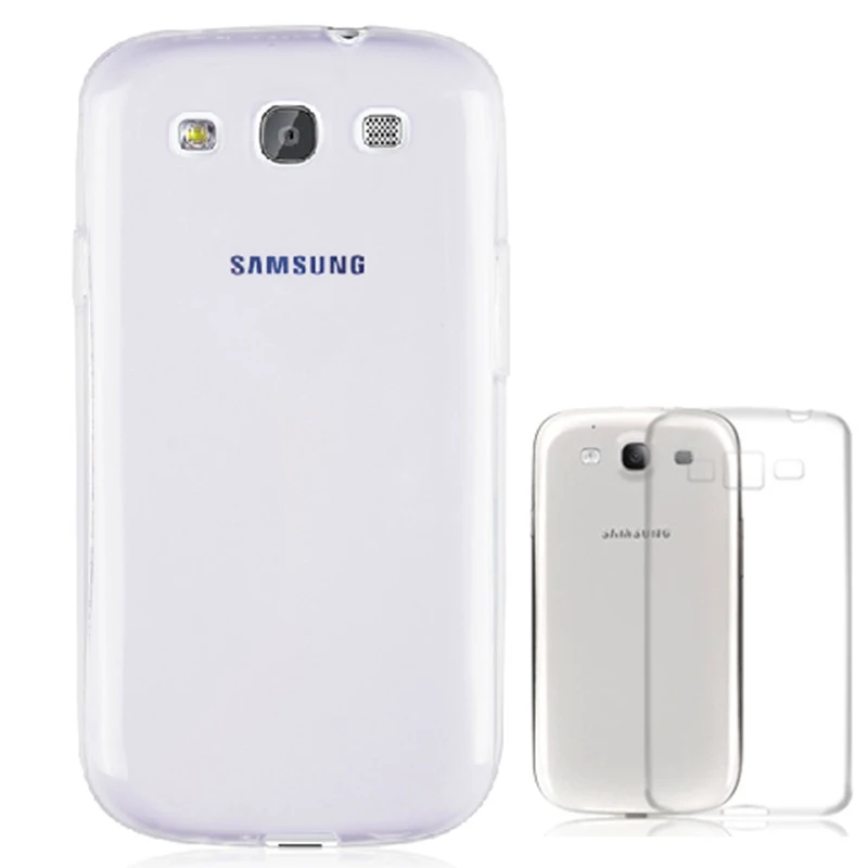 Простой стильный защитный чехол из ТПУ силиконовый прозрачный для Samsung Galaxy S3 i9300/S3