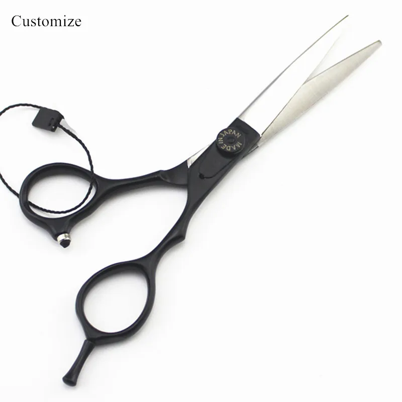 

Customize logo japan 440c 6 '' black hair salon scissors cutting barber makas scissor Thinning shears set hairdressing scissors