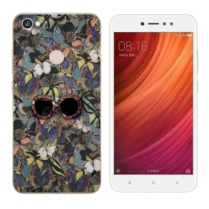 Case for Xiaomi Redmi Note 5A Prime Cover Soft TPU Silicone Smiley Printing Phone Capas |