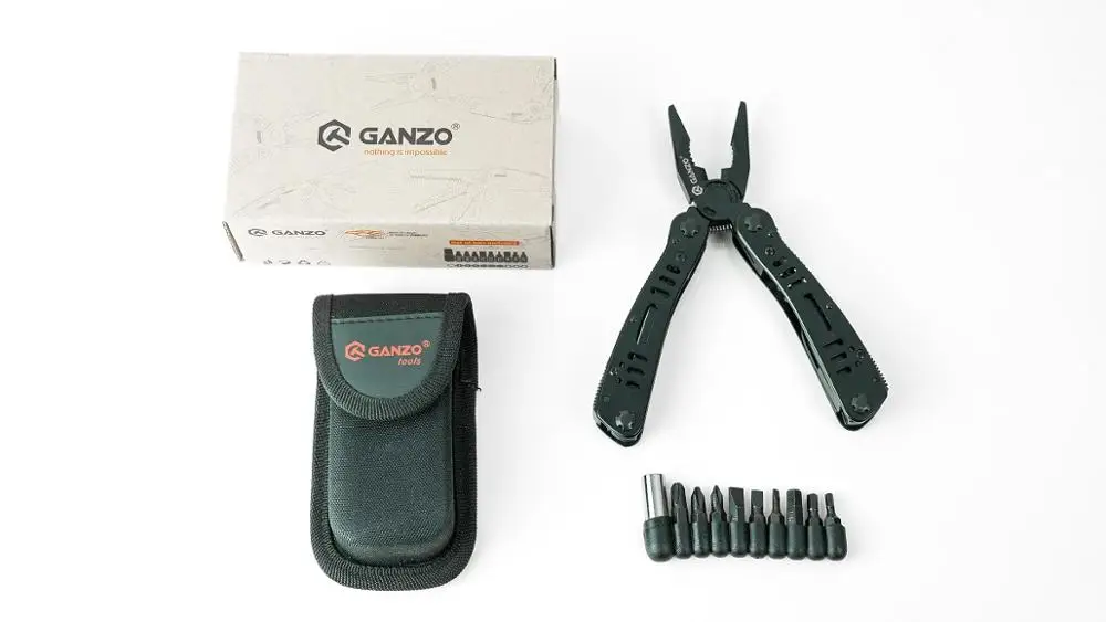Plier with box 3 шт./лот Ganzo G103 Мультитул, складные плоскогубцы, Походный нож для выживания, многофункциональные плоскогубцы, консервированные ручные инструменты, EDC с сумкой для инструментов - Цвет: Plier with box