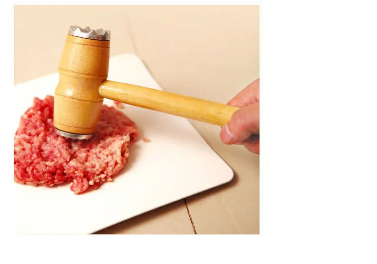 1 шт. деревянный металлический молоток для мяса Tenderizer Говядина стейка свинина