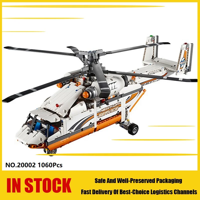 Technic серии моторизованные тяжелые подъемные блоки для сборки вертолета