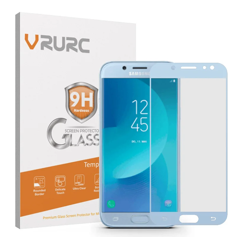 Vrurc Экран протектор для Samsung Galaxy J3 J5 J7 2017 года J330 J530 J530F J730F закаленное Стекло 5D