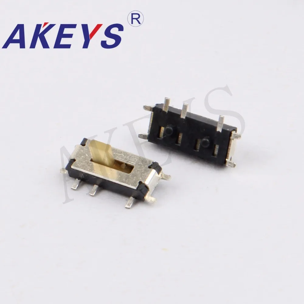 30 шт. MSK 12C01 01 мини скользящий переключатель 2 положения 7 контактный вертикальный