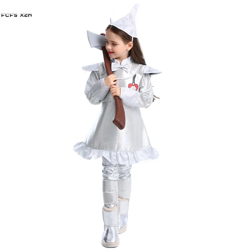 Girls Halloween Costume: The Tin Man from Wizard of Oz - Sizes S-XL for Kids & Children - Perfect for Hickory Cosplays, Purim Celebrations, Stage Plays & Parties image 3