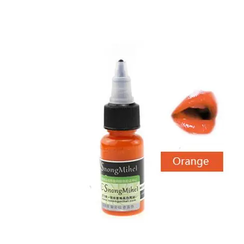 orange 15 мл пигмент для микроблейдинга Перманентный Макияж брови и губы чернила татуировки Макияж инструмент красоты - Цвет: orange