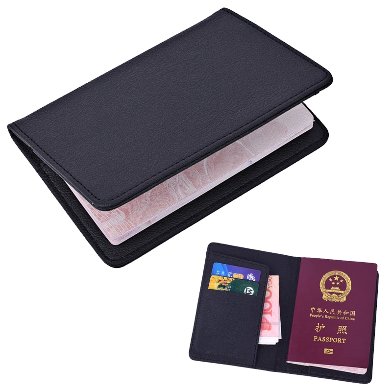 

Passport Cover Leather Man Women Travel Passport Holder with Credit Card Holder Case Wallet Protector Cover Case