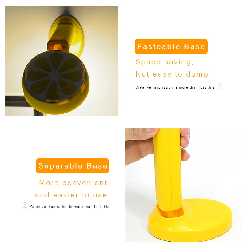 Woodpow лимон отделимые Настольная лампа Защита глаз чтение Складная USB