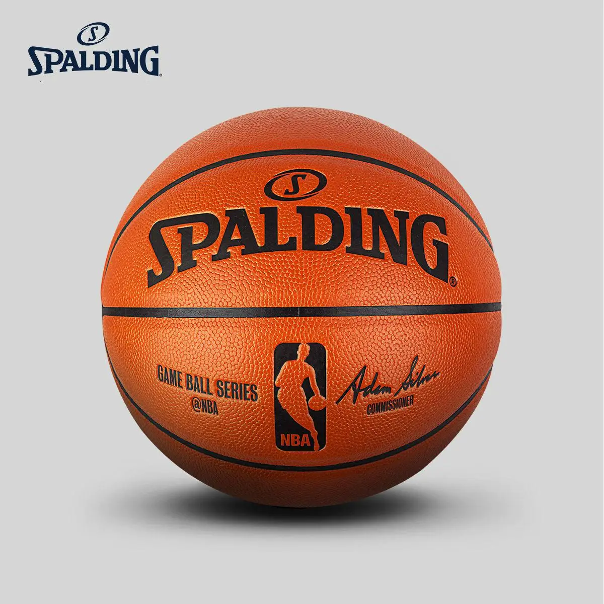 Натуральная Spalding Стандартный самого ценного игрока Nba из команды «Баскетбол Pu № 7 Для мужчин Basketbol мяч 74-570y Baloncesto - Цвет: 74-570Y